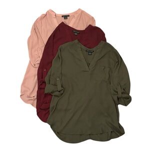 AMERICAN DREAM Bundle (3) Roll Sleeve Tops, size M